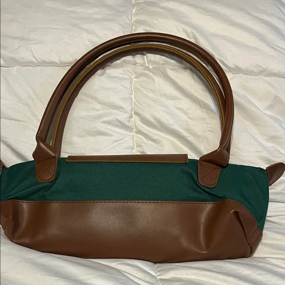 Insulated Tote Bag in Green and Brown - Picture 2 of 2